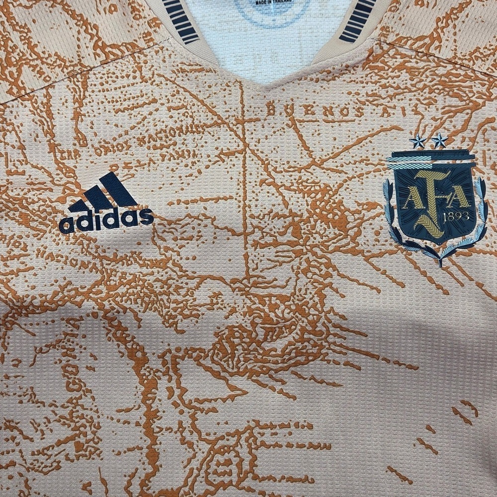 Adidas Argentina World Cup Soccer Away Jersey Special Gold Mens Medium #24 - Picture 3 of 16